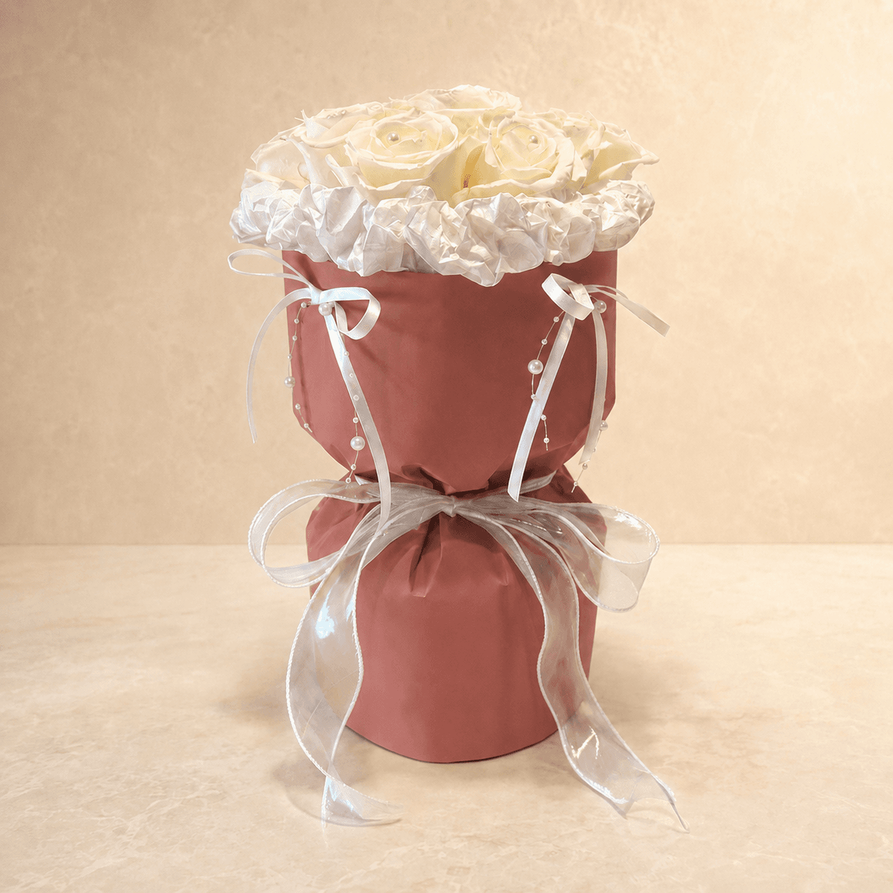 Product Blush Ivory Rose Bouquet