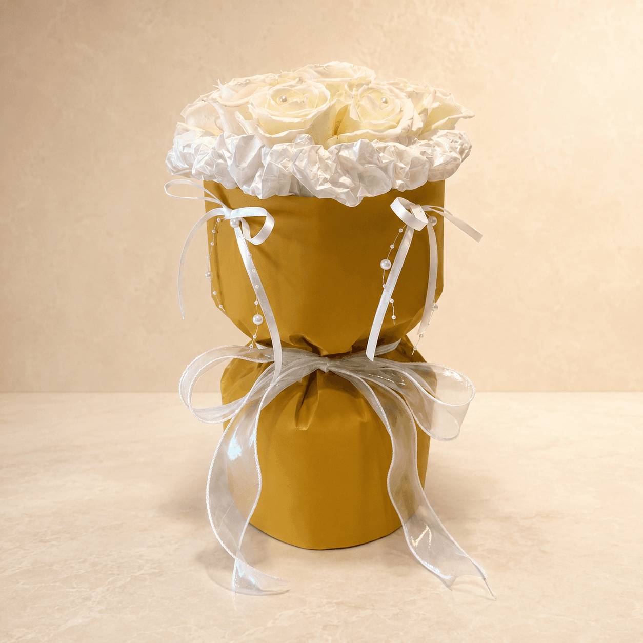 Product Yellow Ivory Rose Bouquet